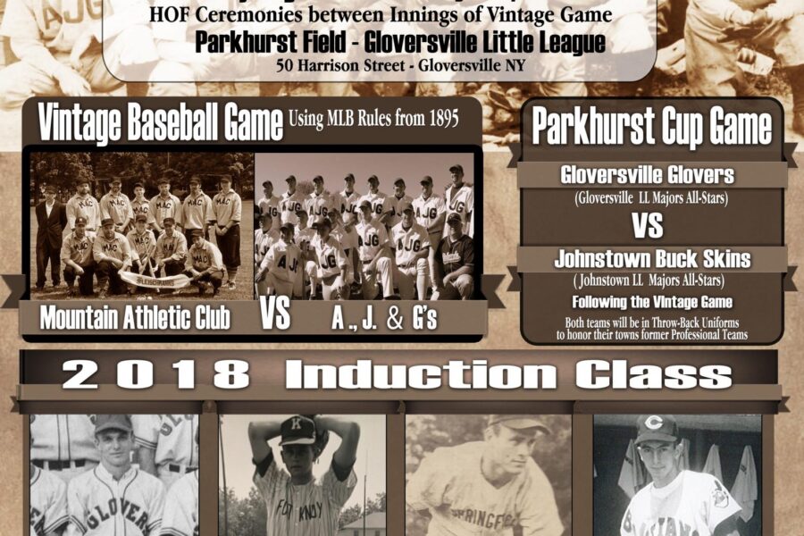 Vintage Baseball Game and Fulton County Baseball & Sports HOF Inductions Scheduled at Parkhurst Field